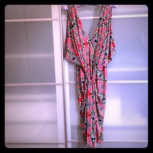 Tbags Los Angeles geometric print dress